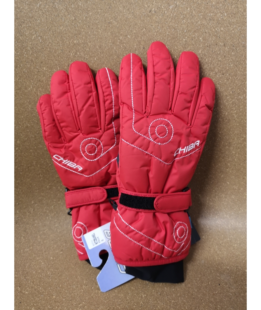 Chiba Kitzbuhel slidinėjimo pirštinės, Red Chiba Kitzbuhel slidinėjimo pirštinės, Red
