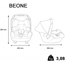 Nania BeOne SP automobilinė kėdutė, Grey Plat