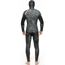 Cressi Apnea 7 mm nardymo kostiumas, Green Grey Camou S/II su defektu
