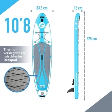 Exprotrek SUP Board 325 irklentė, Blue Black