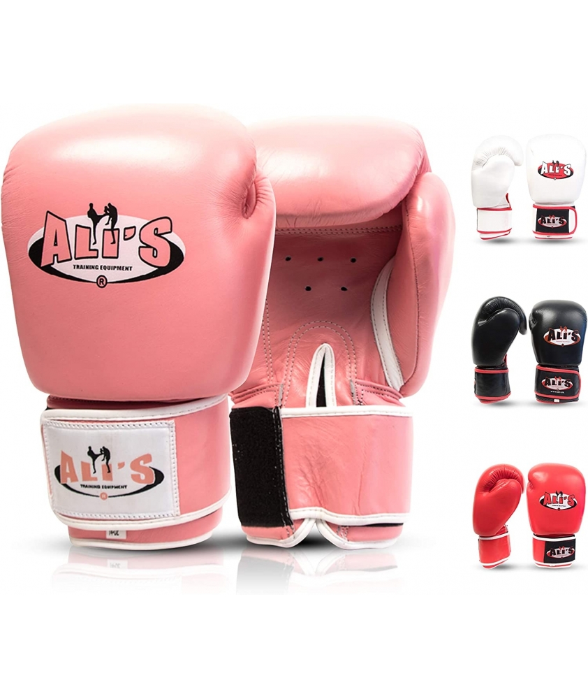 Ali's Fightgear BG TR odinės bokso pirštinės, Pink 14 Oz