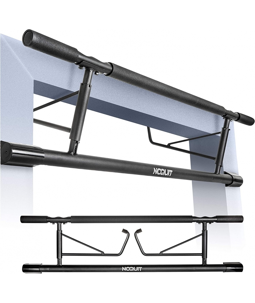 NoQuit Premium Pull Up Bar durų staktos prisitraukimų skersinis NoQuit Premium Pull Up Bar durų staktos prisitraukimų skersinis