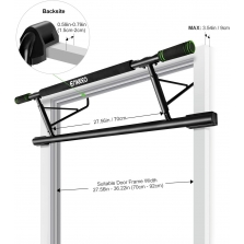 Enkeeo Pull Up Bar durų staktos prisitraukimų skersinis