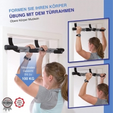 Ultrasport Pull Up Bar durų staktos prisitraukimų skersinis, Silver