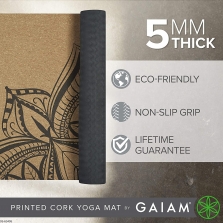 Gaiam Performance Mandala kamštinis gimnastikos kilimėlis 173x61x0,5 cm, su defektu