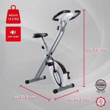 Ultrasport F-Bike dviratis treniruoklis, White surinktas
