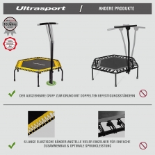 Ultrasport fitneso batutas 135cm/80kg, Yellow