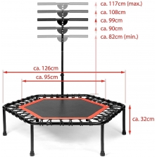 SportPlus SP-T-110 fitneso batutas 126cm/130kg, Red naudotas