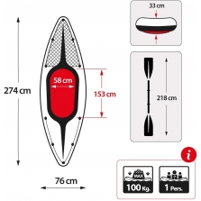 Intex Challenger K1 pripučiama baidarė 68305NP