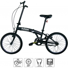 Nilox X0 sulankstomas dviratis, 20'' Black mažai naudotas