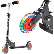 DaddyChild paspirtukas LED ratukais, Red/Black