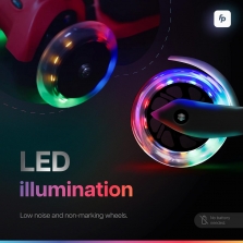 Fun Pro One paspirtukas LED ratukais, Black